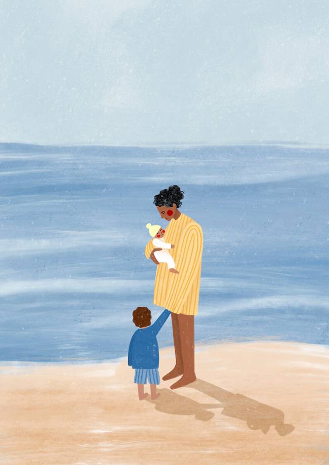 Journée en famille à la plage Bea Muller