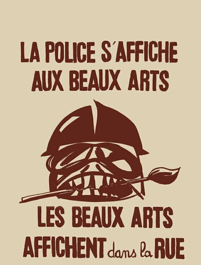 La police s'affiche aux beaux arts - Mai 1968 anonyme