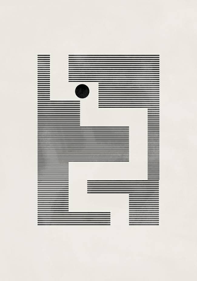 Labyrinthe minimaliste 1x Studio II