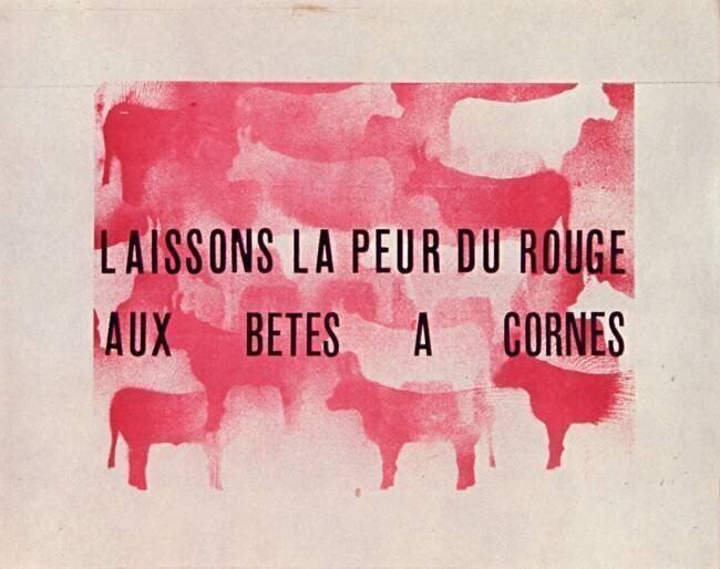 Laissons la peur du rouge aux bêtes a cornes - Mai 1968 anonyme