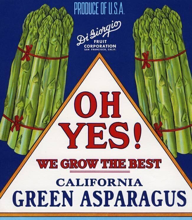 Oh Yes! Asparagus Product Label anonyme