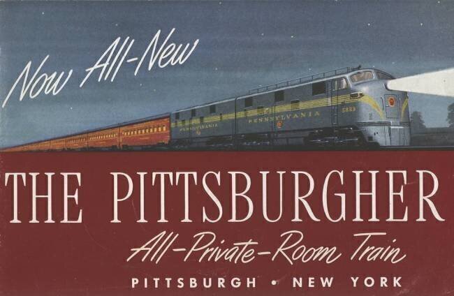 Publicité pour la compagnie ferroviaire de Pennsylvanie "The Pittsburgher" en 1948 anonyme