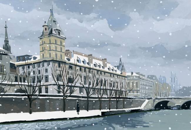 The Seine in winter Hiroyuki Izutsu