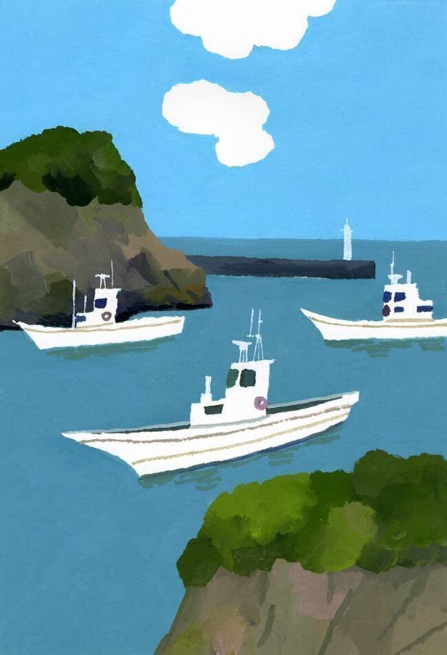 Three fishing boats Hiroyuki Izutsu