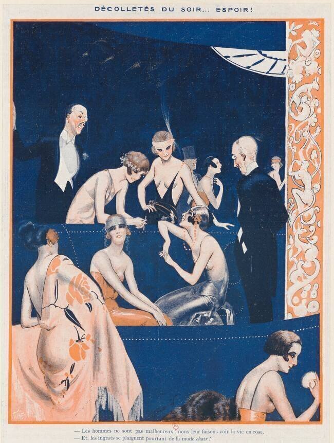 Décolletés du soir... espoir ! : La Vie Parisienne Louis Denis-Valverane