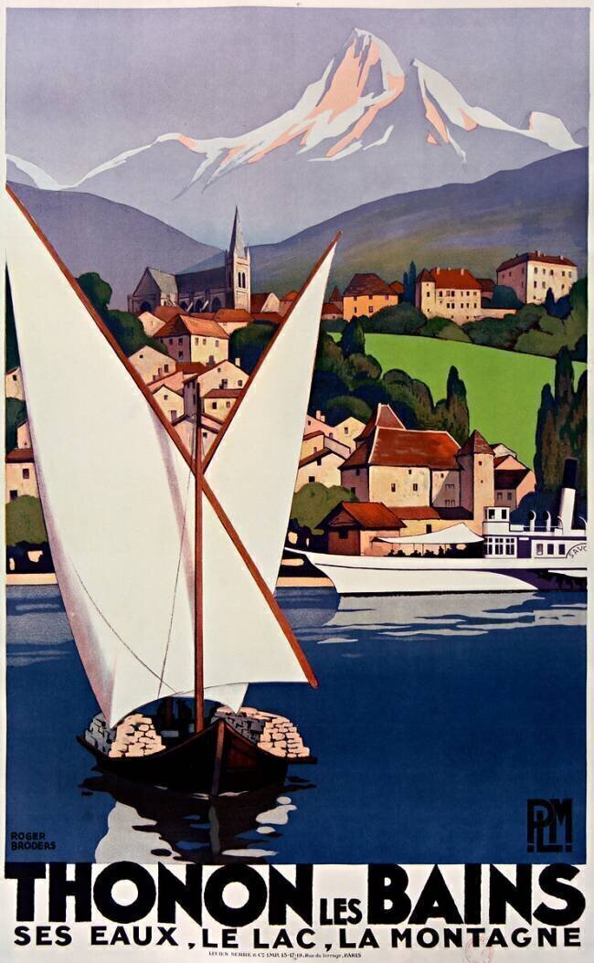 Thonon Les Bains ses eaux, le lac, la montagne Roger Broders