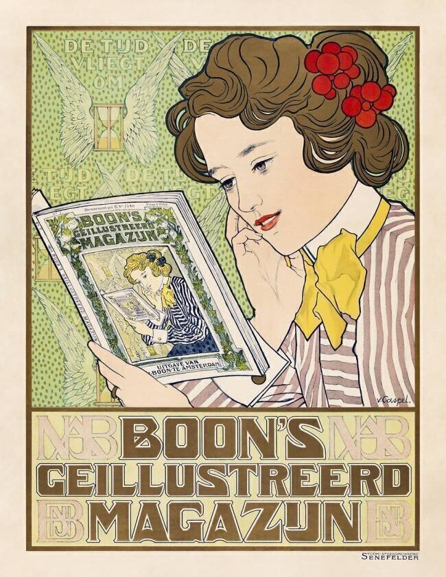Affiche pour le magazine Boon's Illustrated Johann Georg van Caspel