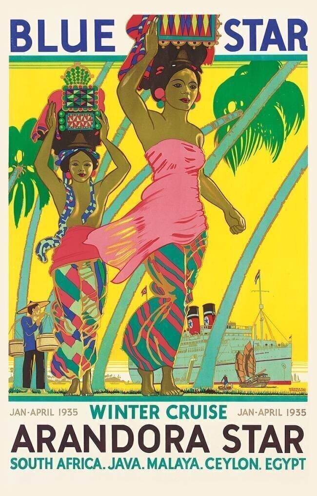 Affiche publicitaire le bateau de croisière Arandora Star Kenneth Shoesmith