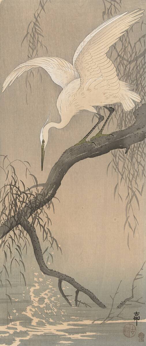 Aigrette garzette Ohara Koson
