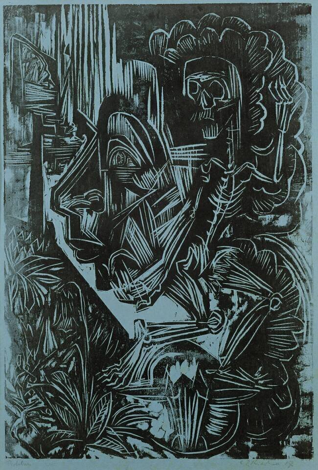 Autoportrait avec la Mort dansant Ernst Ludwig Kirchner