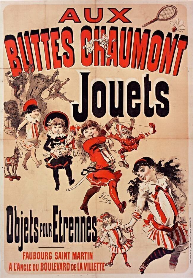 Aux Buttes Chaumont. Jouets, objets pour étrennes Jules Chéret