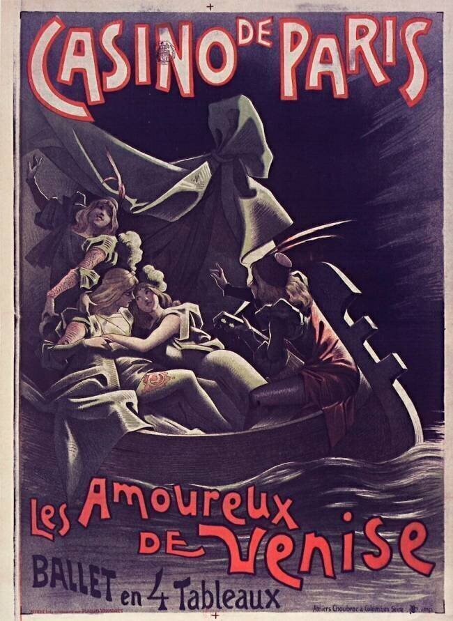 Casino de Paris. Les Amoureux de Venise, ballet en 4 tableaux. : [affiche] ([Variante de format Alfred Choubrac