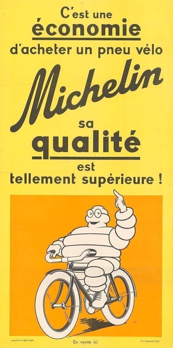 C'est une économie d'acheter un pneu vélo Michelin, sa qualité est tellement supérieure ! anonyme