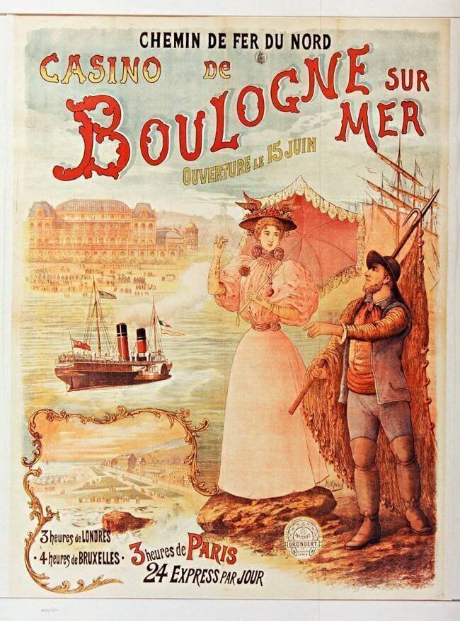 Chemin de fer du Nord. Casino de Boulogne sur Mer... Minich  H.