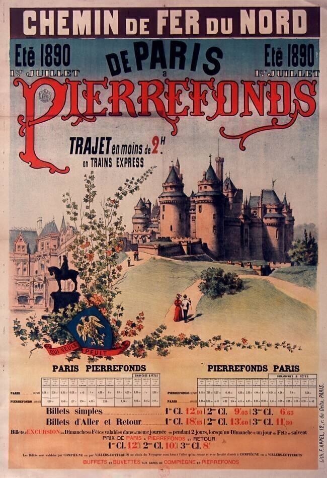 Chemin de fer du Nord. Paris à Pierrefonds... anonyme