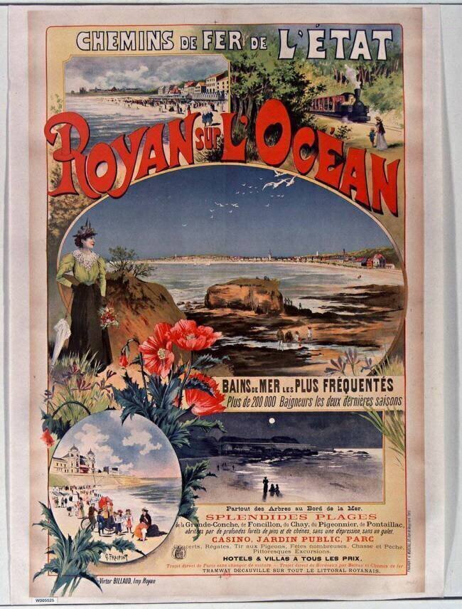 Chemins de fer de l'État. Royan sur l'Océan : bains de mer les plus fréquentés ... Gustave Fraipont