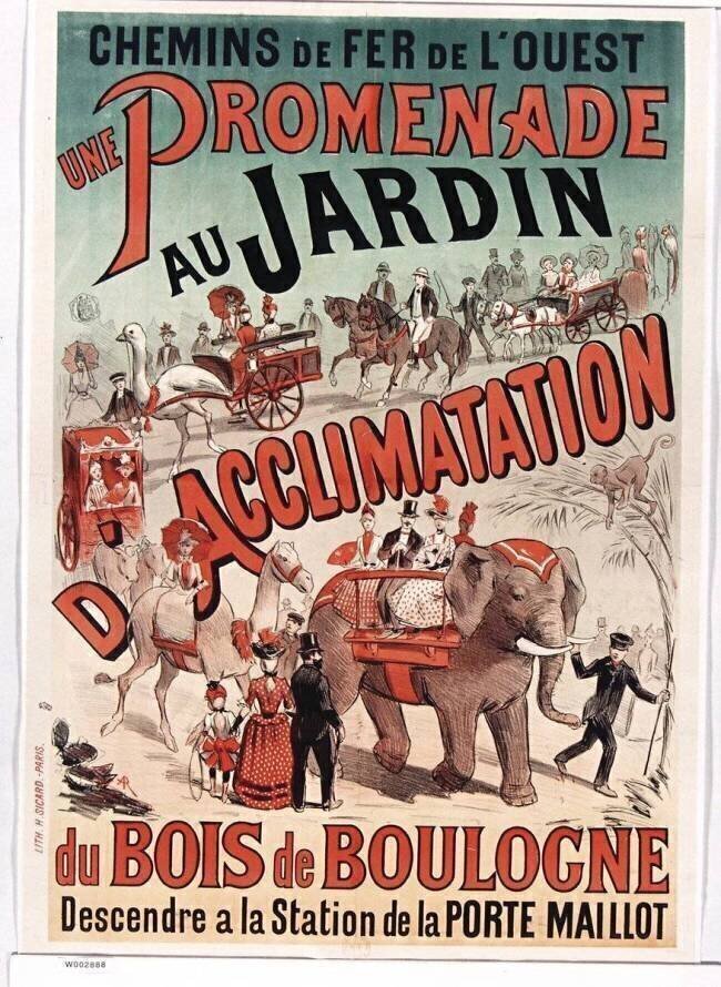 Chemins de fer de l'Ouest. Une promenade au Jardin d'Acclimatation du Bois de Boulogne... anonyme