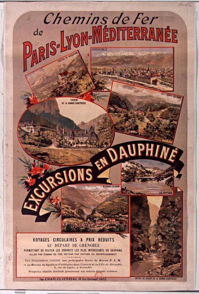 Chemins de fer de Paris-Lyon-Méditerranée. Excursions en Dauphiné Hugo d'Alesi
