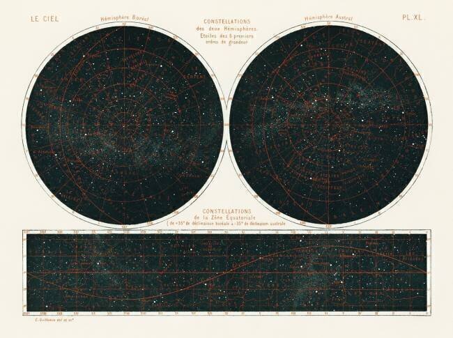 Constellations des deux hémisphères Amédée Guillemin