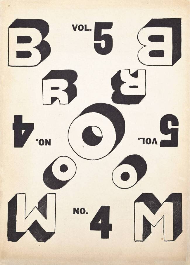 Couverture du Volume 5, Numéro 4 du Magazine d'Art "Broom" Eliezer Lissitzky