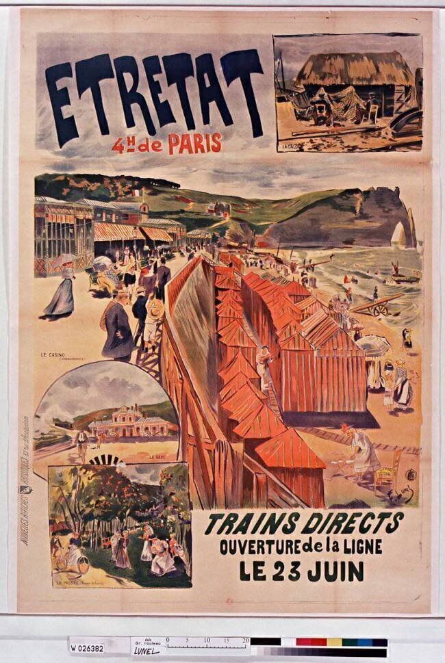 Etretat 4h de Paris. Trains directs ouverture de la ligne le 23 juin Ferdinand Lunel