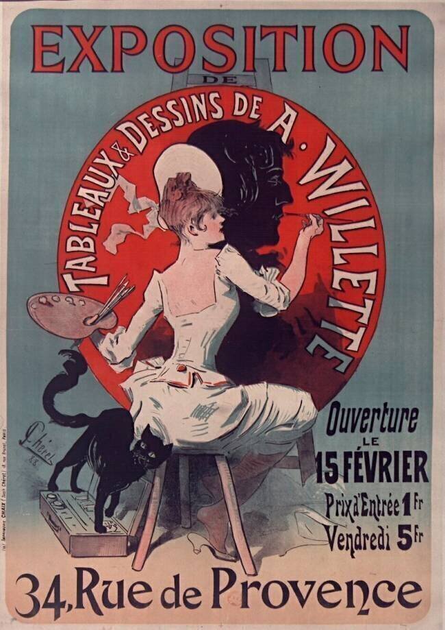 Exposition de tableaux et dessins de A. Willette Jules Chéret
