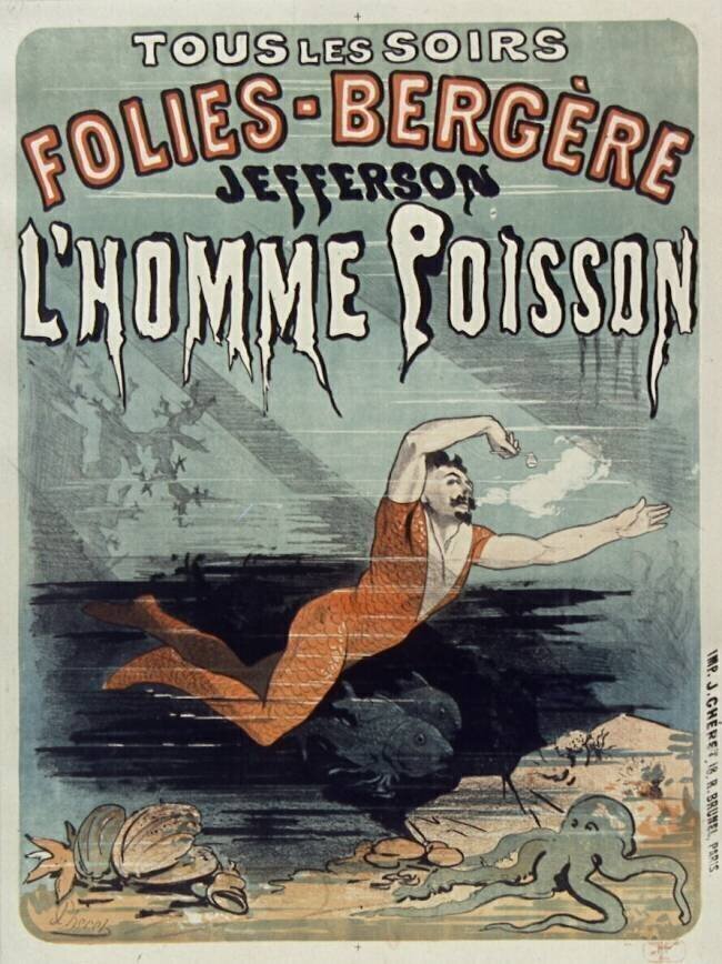 Folies-Bergère : Jefferson, l'homme-poisson Jules Chéret