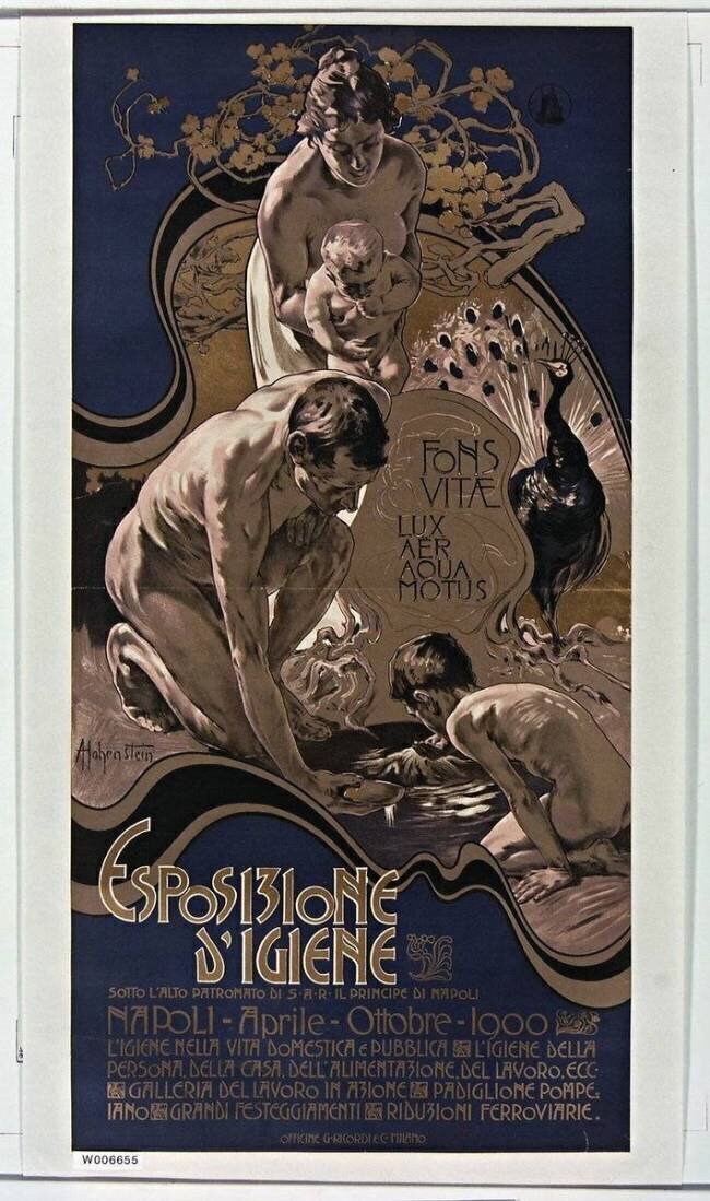 Fons vitae lux aer motus. Esposizione d'igiene [...], Napoli - april - ottobre - 1900 [...] Adolfo Hohenstein