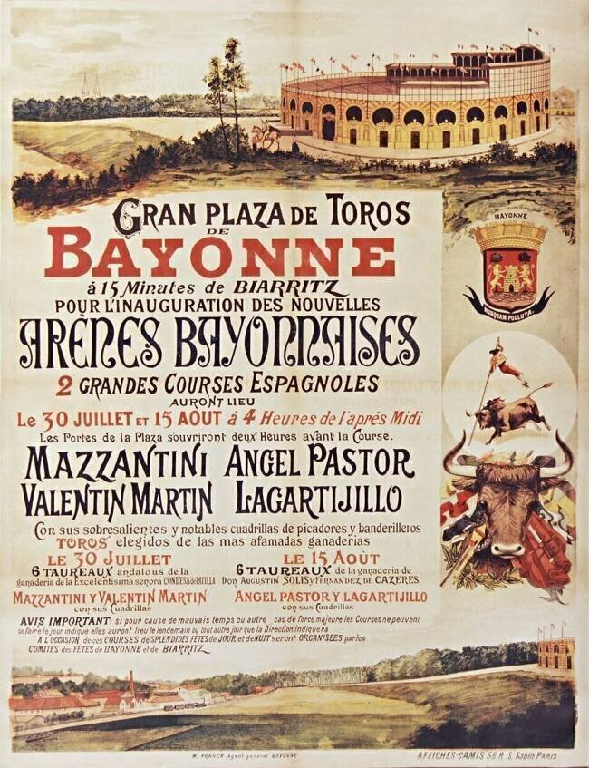 Gran plaza de toros de Bayonne à 15 minutes de Biarritz pour l'inauguration des nouvelles arènes bayonnaises... le 30 juillet et 15 août Poite G.