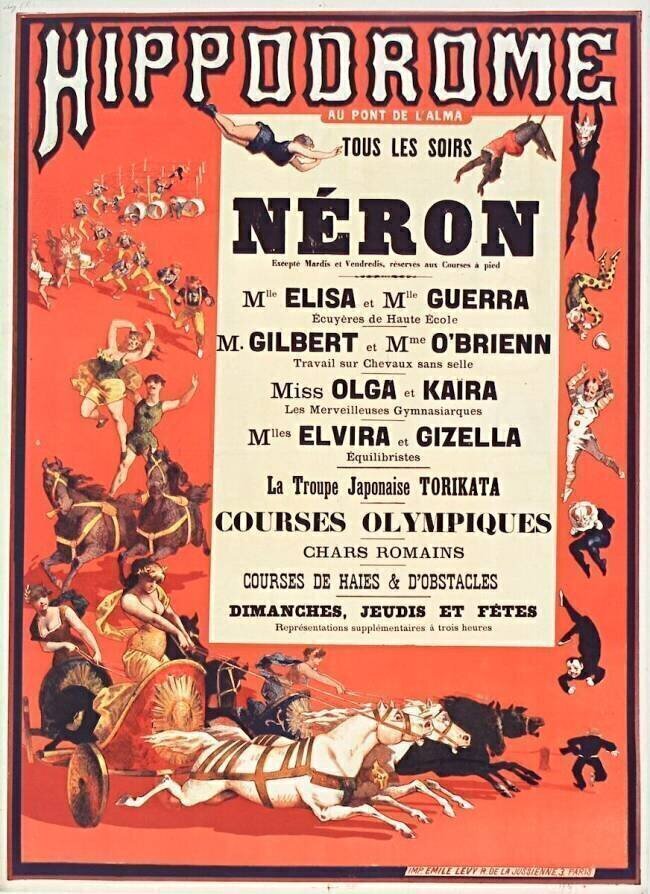 Hippodrome au pont de l'Alma. Tous les soirs Néron anonyme