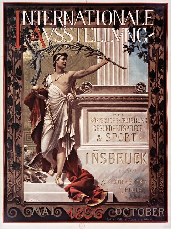 Internationale Ausstellung fuer Körperliche-Erziehung Gesundheitspflege & Sport Insbruck, Tirol...Mai October 1896 Alois Hans Schram