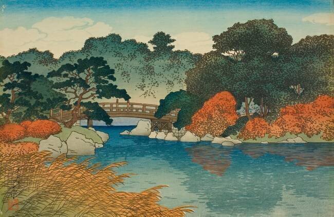 Jardin d'automne Hasui Kawase