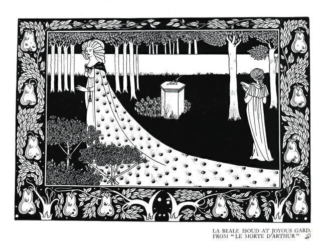 La Beale Isoud at Joyous Gard : Le Morte d'Arthur Aubrey Beardsley