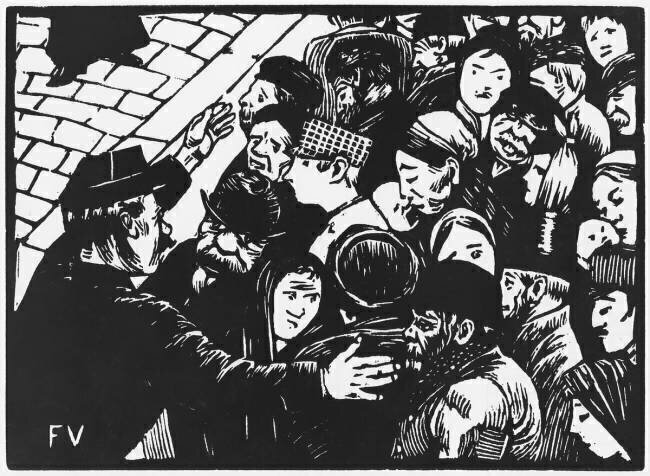 La foule parisienne Félix Vallotton