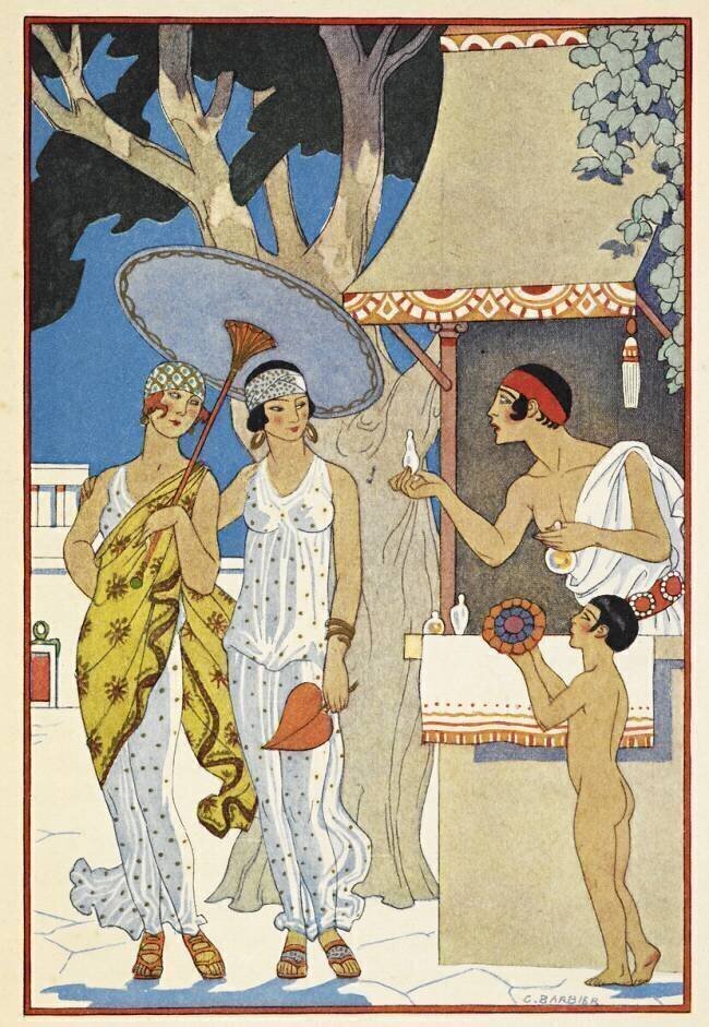 La Grèce ancienne, un vendeur de parfum George Barbier