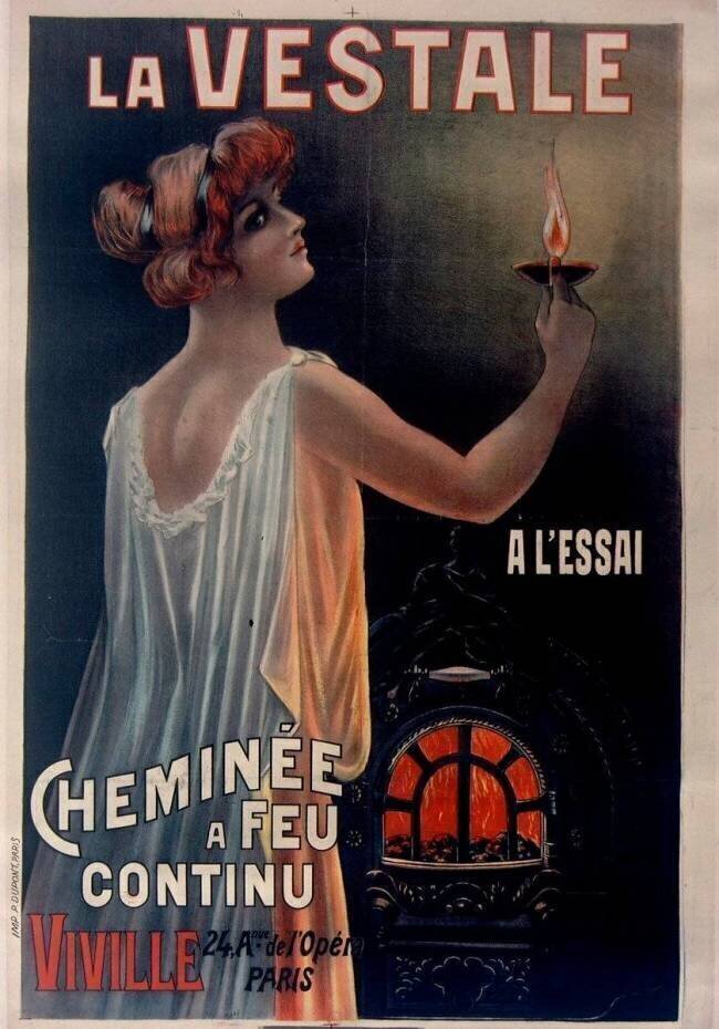 La Vestale cheminée à feu continu... anonyme