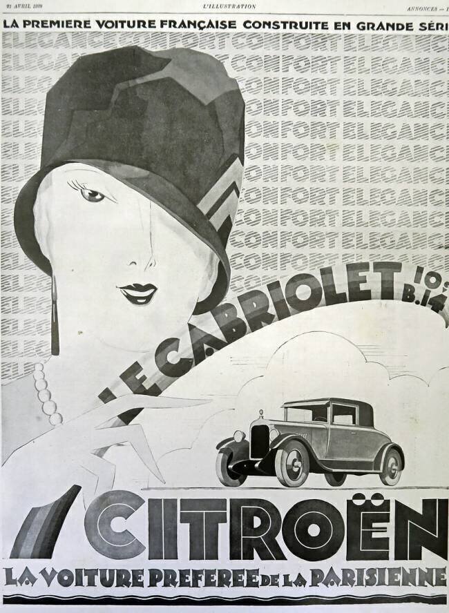 Le cabriolet B14 Citroën. L'Illustration, avril 1928 anonyme