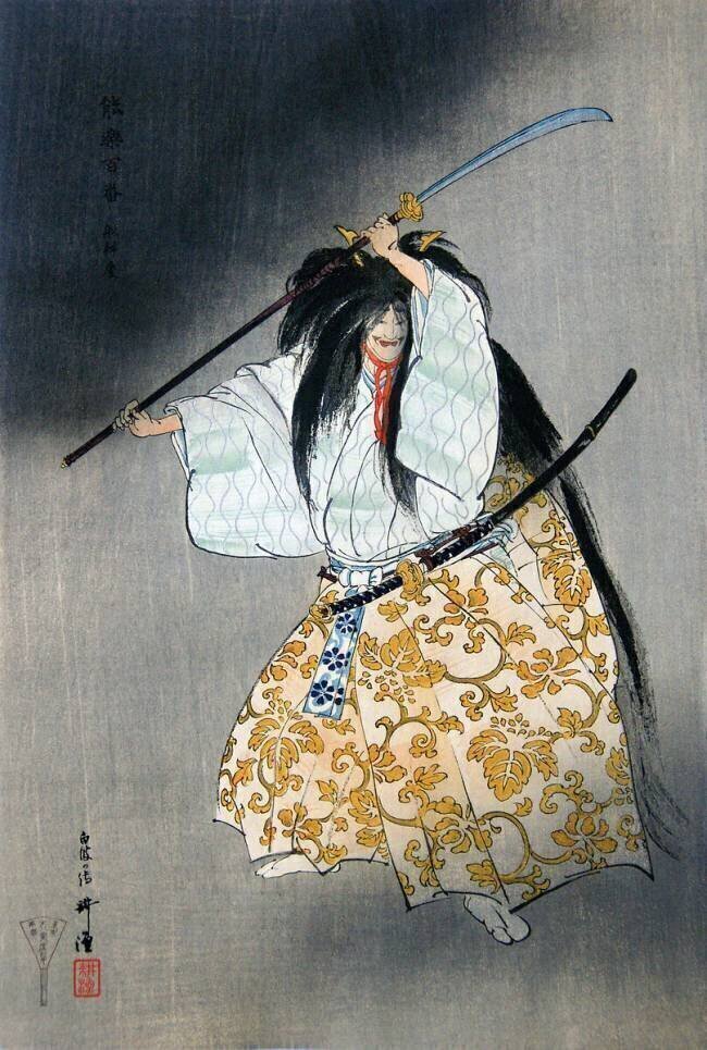 Le fantôme de Taira-no-Tomomori Kogyo Tsukioka