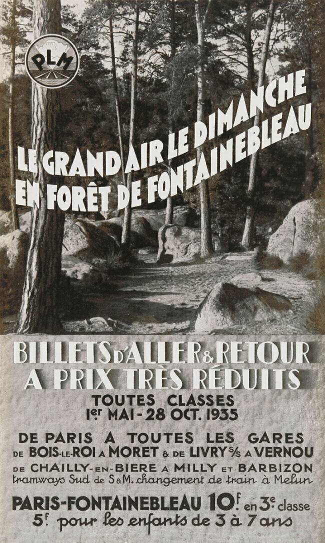 Le Grand air le dimanche en forêt de Fontainebleau PLM anonyme