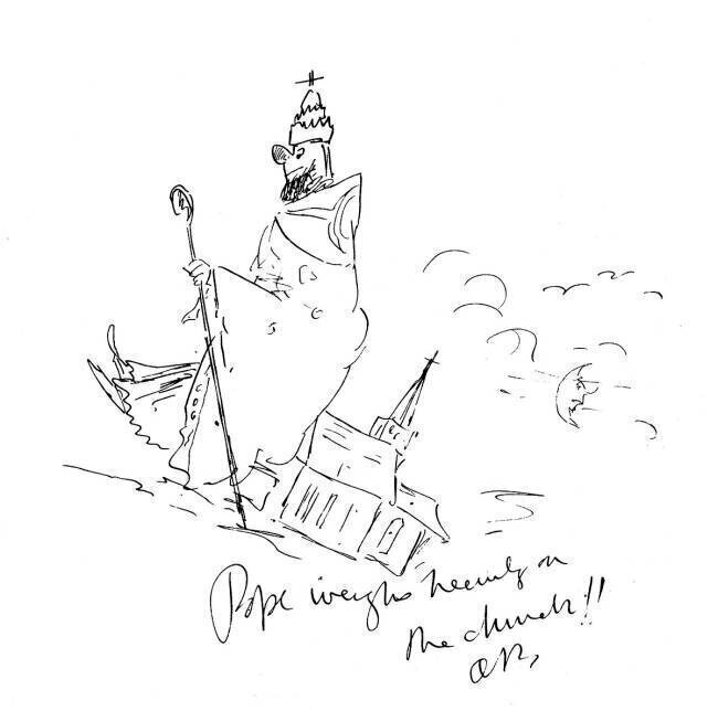 Le Pape pèse lourdement sur l'Église Aubrey Beardsley