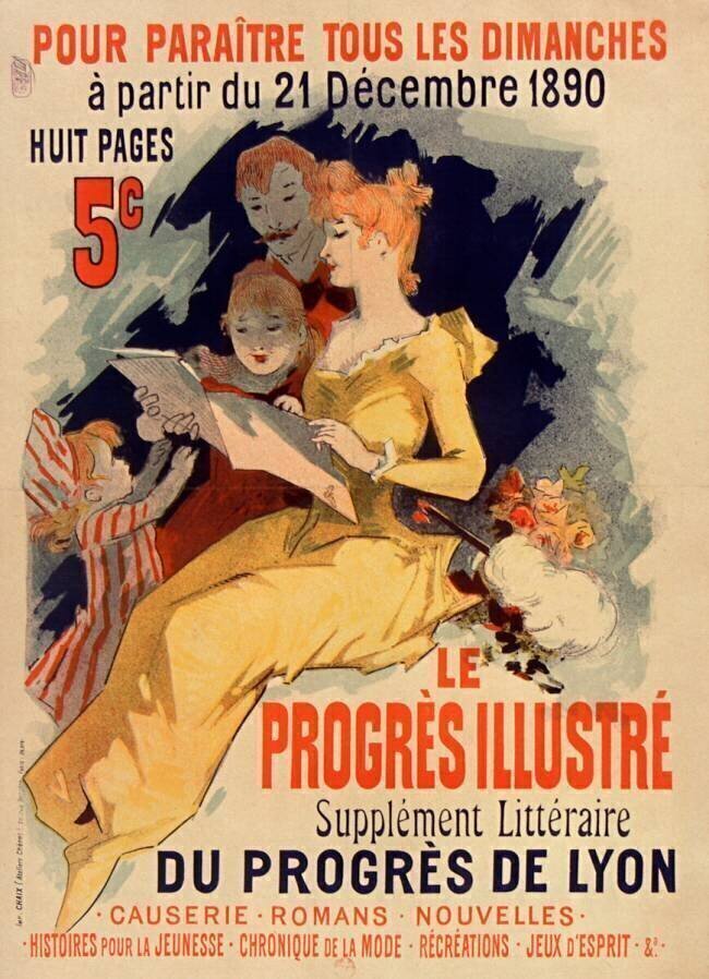 Le Progrès illustré, supplément littéraire du Progrès de Lyon Jules Chéret