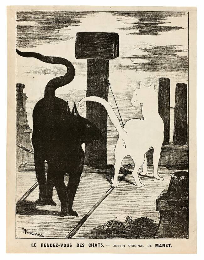 Le rendez-vous des chats Edouard Manet