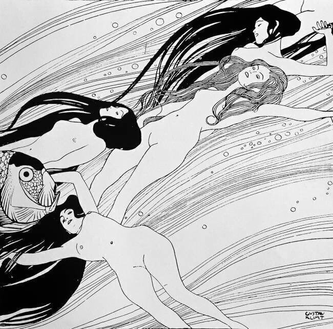Le sang de poisson publié dans la revue "Ver Sacrum" Gustav Klimt