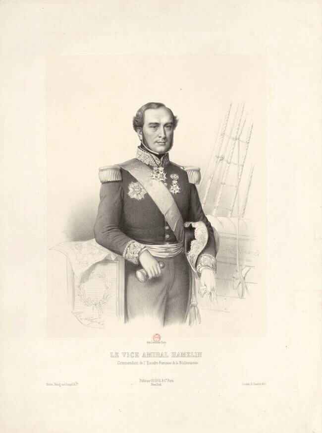 Le Vice-Amiral Hamelin Commandant de l'Escadre Française de la Méditerranée  Goupil & C.e