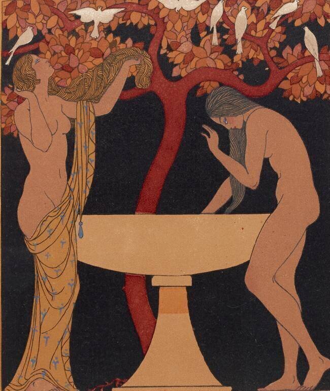 L'eau pure du bassin, Les chansons de Bilitis George Barbier