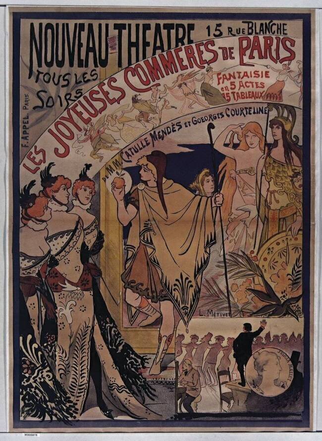 Les Joyeuses commères de Paris de MM. Catulle Mendes et Georges Courteline... Lucien Métivet