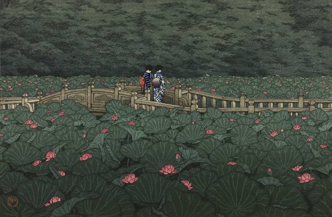 L'Etang Benten à Shiba, Août 1929 Hasui Kawase