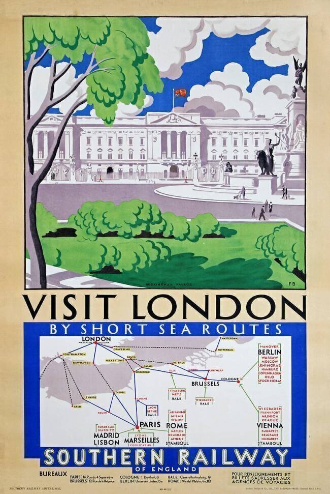 Londres, Visti Londres par des itinéraires maritimes courts Freda Beard