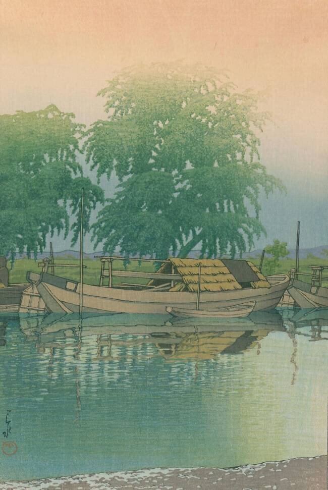 Matin à Tsuchiura Hasui Kawase