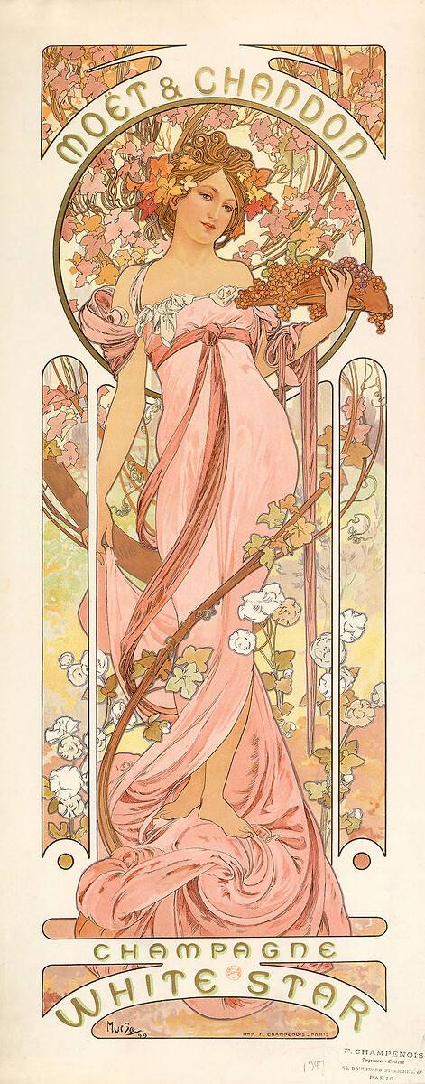 Moët & Chandon : Champagne White Star Alfons Mucha
